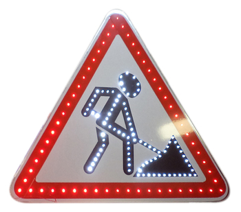 Знак 1.25 дорожные работы - Дорожные знаки - Светодиодные знаки - магазин "Охрана труда и Техника безопасности"